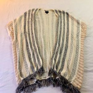 Summer fringe poncho